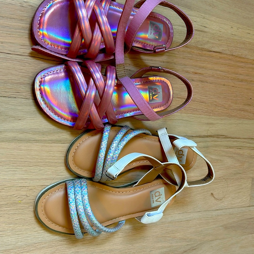 Dolce vita sandals silver/white never worn - pink ones worn 1x